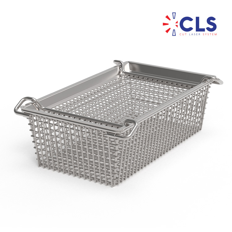 Custom-made stainless steel transport basket