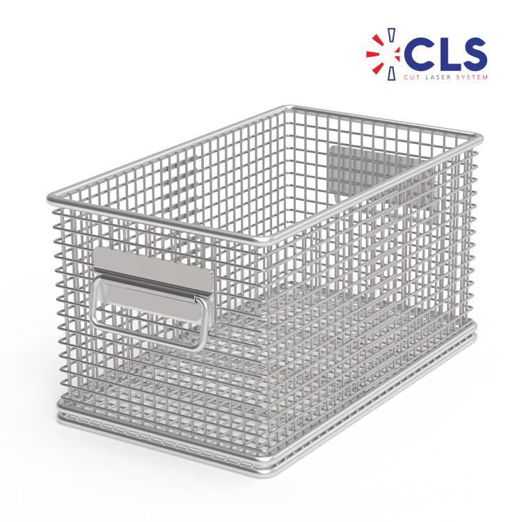 Stainless steel transport basket