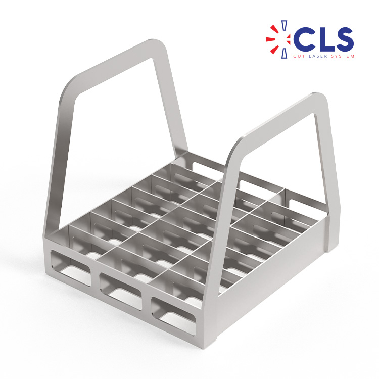 Stainless steel implant basket for the medical sector